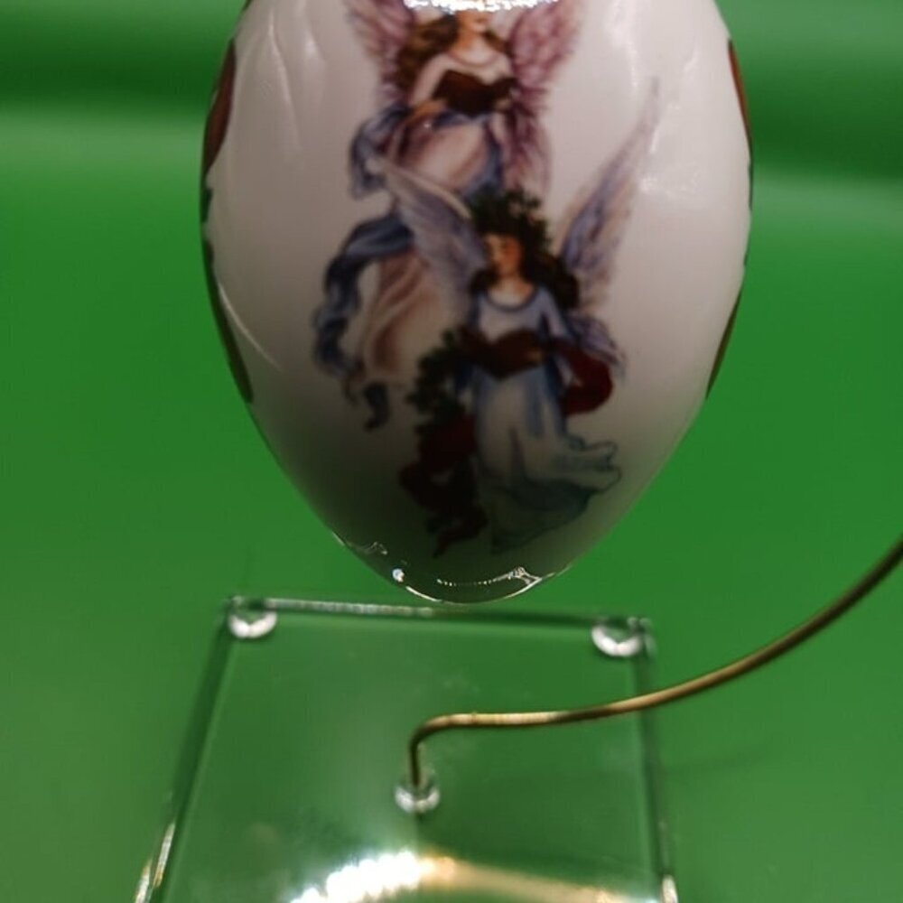 The egg lady hand painted angels 4 sided christmas ornament "2.3/4" - Picture 3 of 6